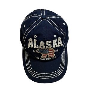 Alaska The Last Frontier Navy Baseball Cap Hat